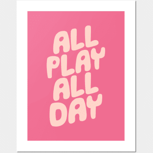 All Play All Day in Pink and Peach Posters and Art